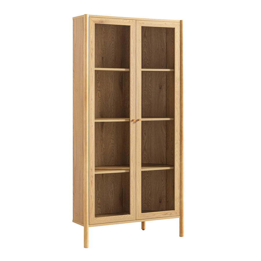Linden Tall Display Cabinet, Natural