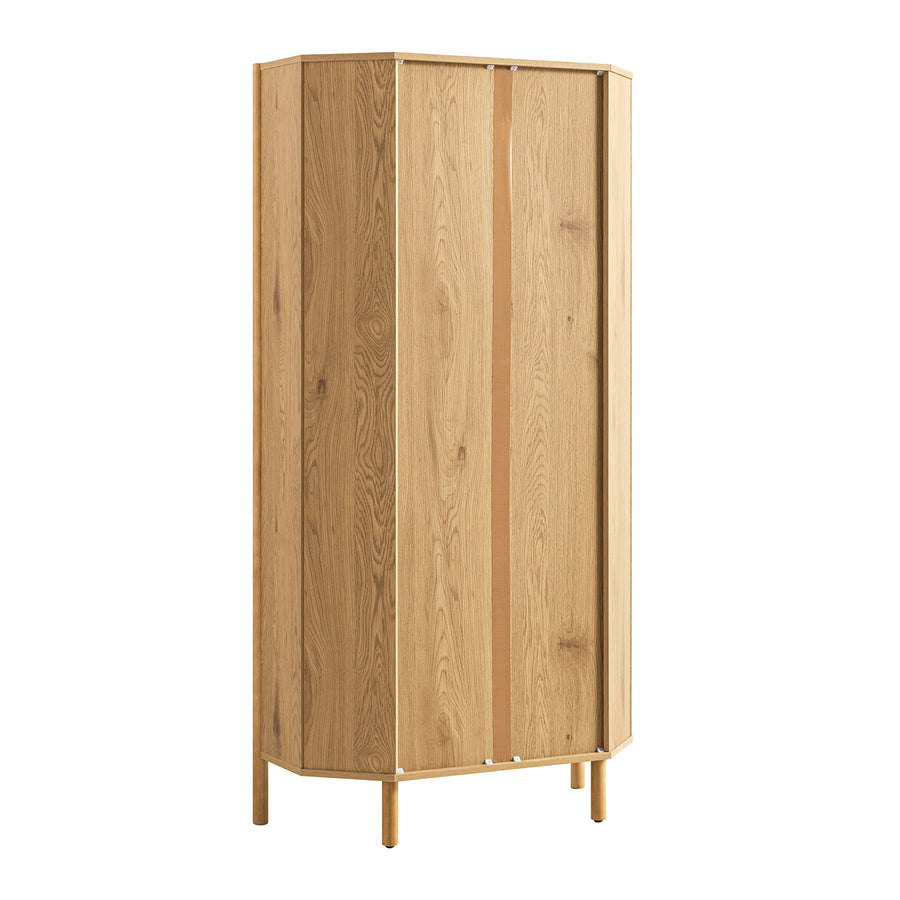 Linden Tall Display Cabinet, Natural