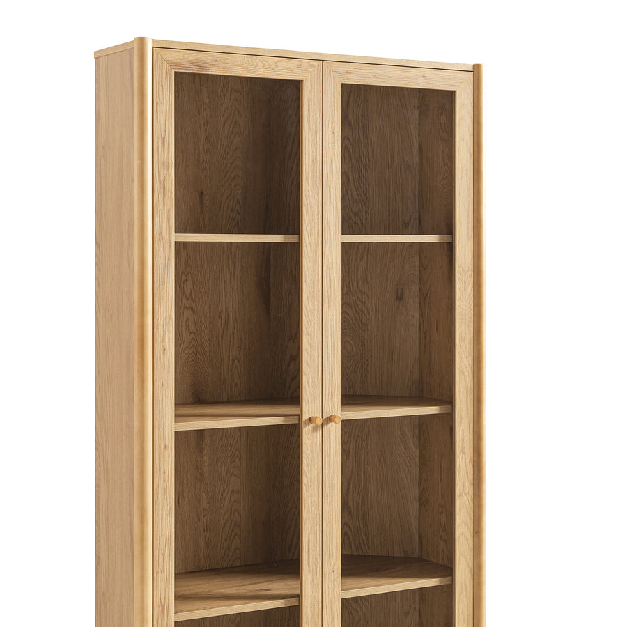 Linden Tall Display Cabinet, Natural