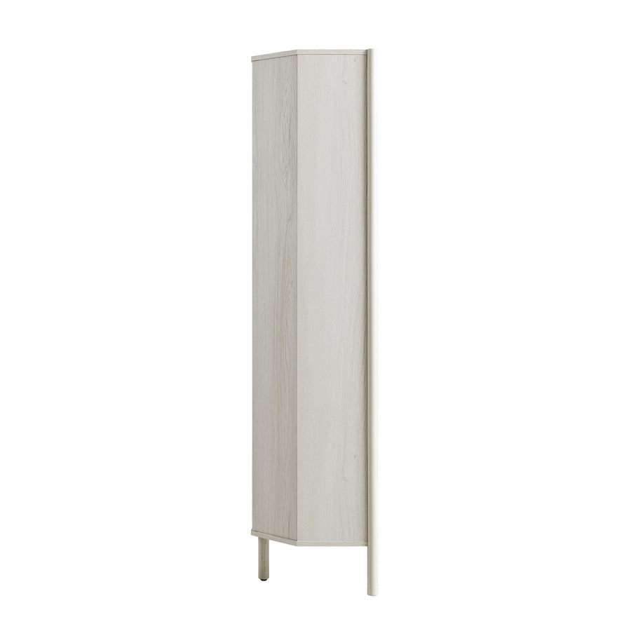 Linden Tall Display Cabinet, White Washed