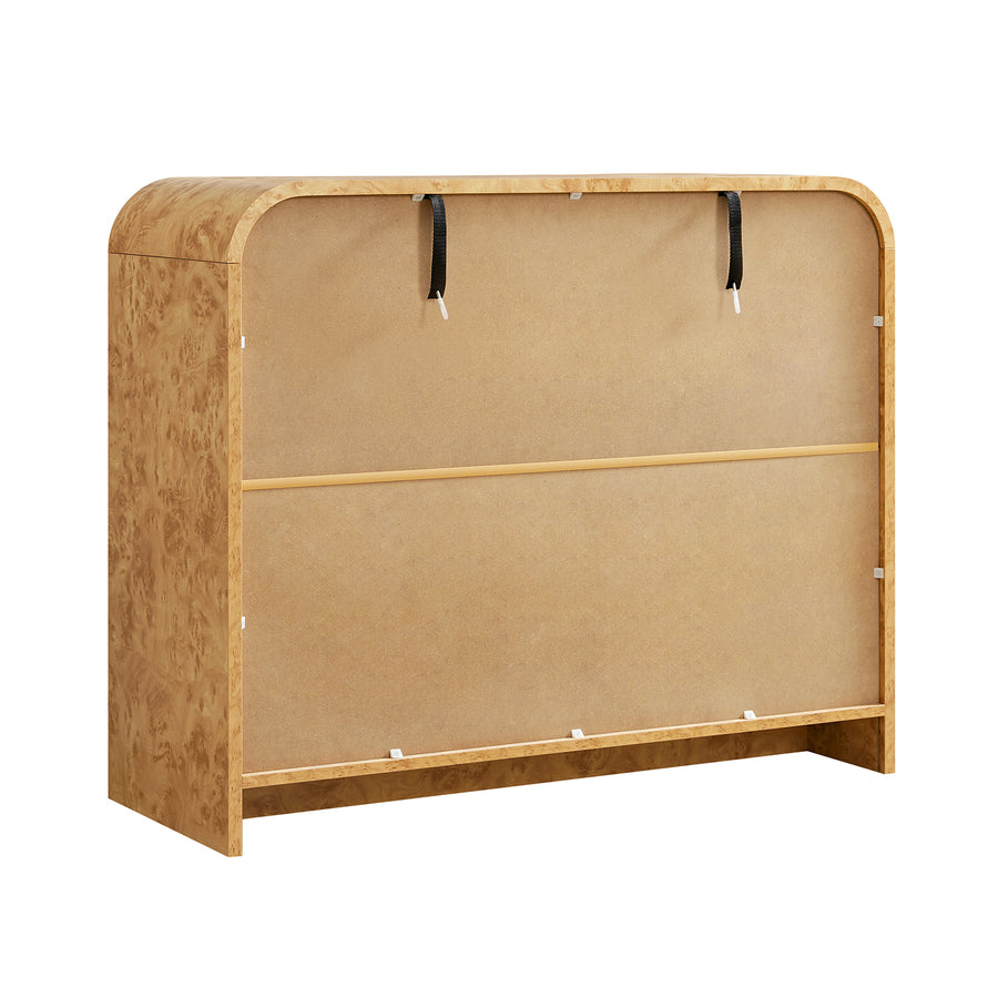 Marcel Small Sideboard with Drawer, Natural Burlwood