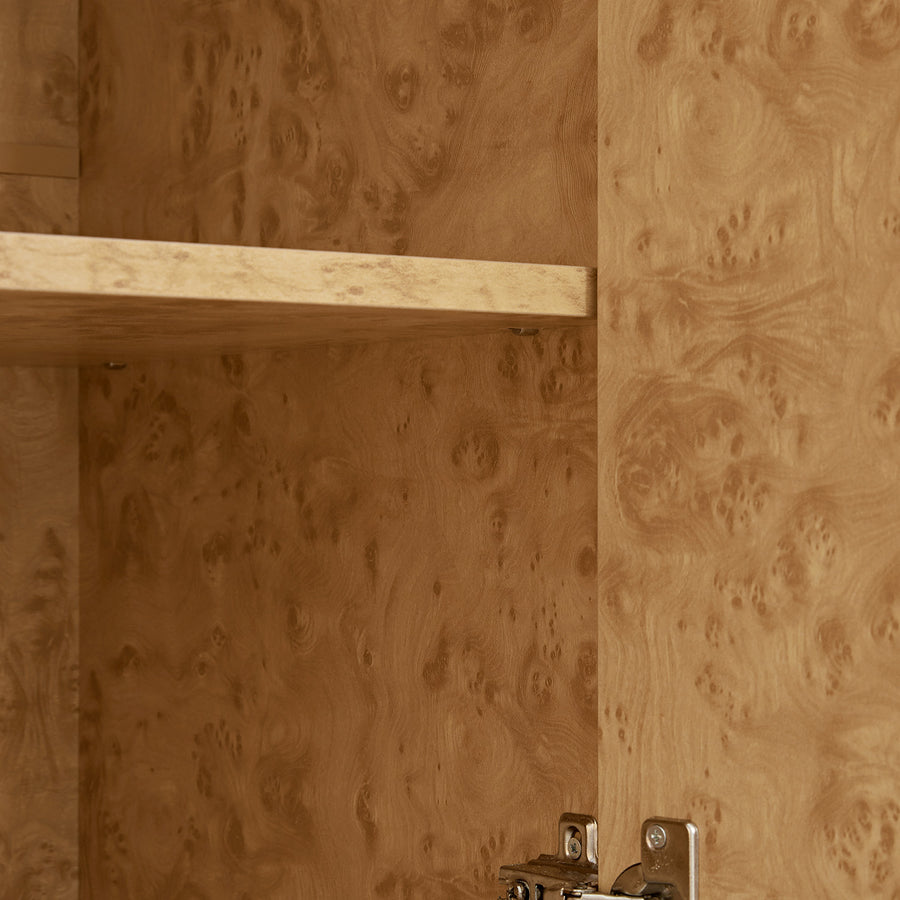 Marcel Small Sideboard with Drawer, Natural Burlwood