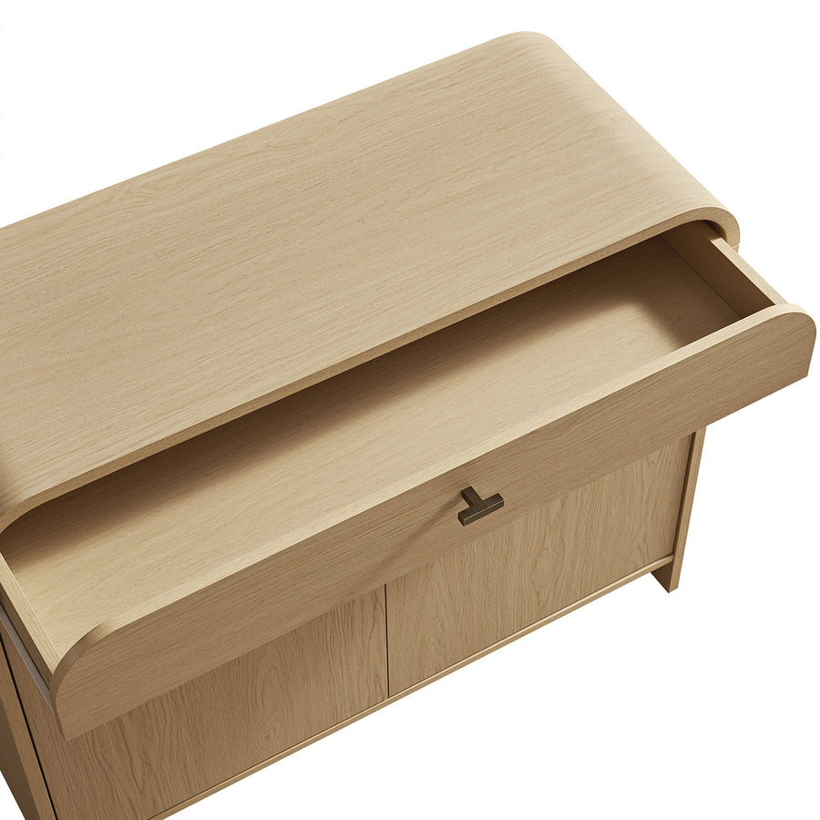 Marcel Small Sideboard with Drawer, Light Oak