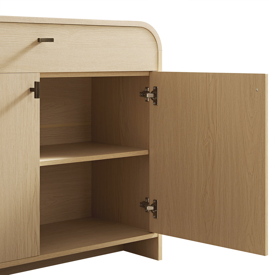 Marcel Small Sideboard with Drawer, Light Oak