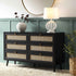 Frances Woven Rattan Chest of 6 Drawers, Black - daals