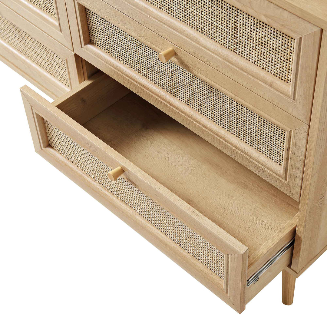 Frances Woven Rattan Chest of 6 Drawers, Natural | daals