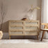 Frances Woven Rattan Chest of 6 Drawers, Natural - daals