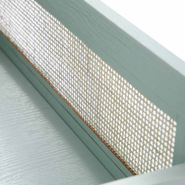 Frances Woven Rattan Chest of 6 Drawers, Mint