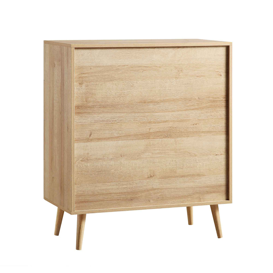Frances Woven Rattan Tall Chest of 4 Drawers, Natural