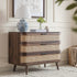 Izzy Curved Rattan Chest of 3 Drawers, Walnut - daals
