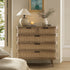Izzy Curved Rattan Chest of 5 Drawers, Natural - daals