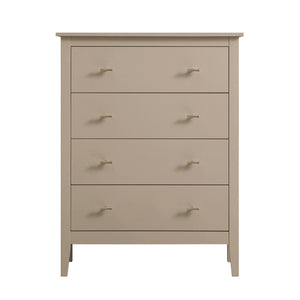Oakham Chest of 4 Drawers, Deep Greige