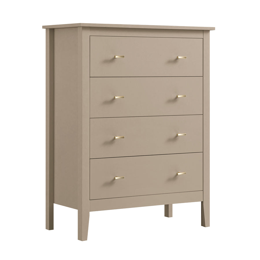 Oakham Chest of 4 Drawers, Deep Greige