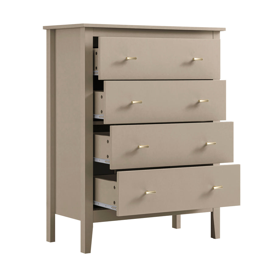 Oakham Chest of 4 Drawers, Deep Greige