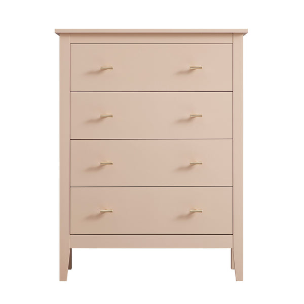 Oakham Chest of 4 Drawers, Nude Pink