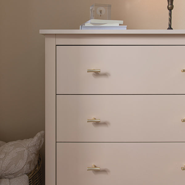 Oakham Chest of 4 Drawers, Nude Pink
