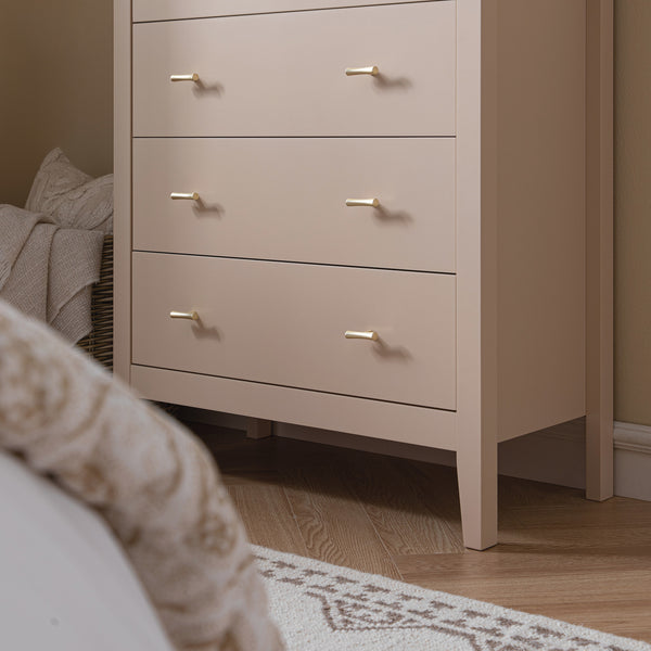 Oakham Chest of 4 Drawers, Nude Pink