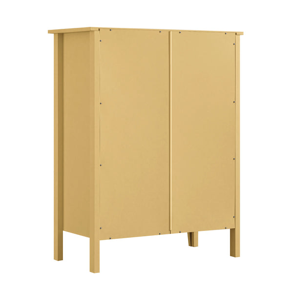 Oakham Chest of 4 Drawers, Rattan Yellow