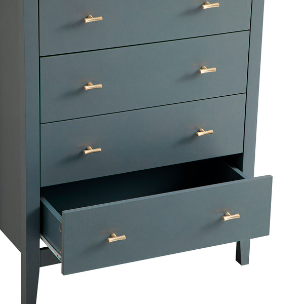 Oakham Chest of 4 Drawers, Stormy Blue