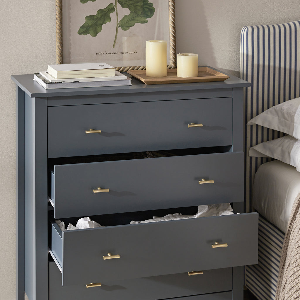 Oakham Chest of 4 Drawers, Stormy Blue | daals
