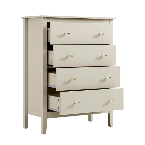 Oakham Chest of 4 Drawers, Shaded White