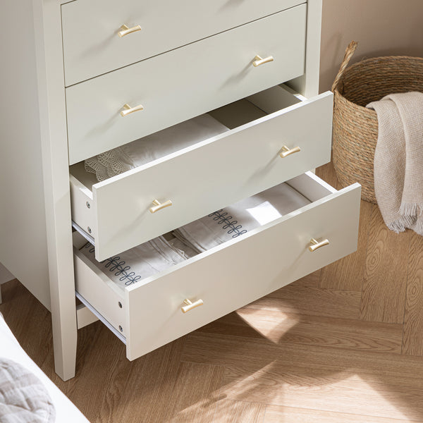 Oakham Chest of 4 Drawers, Shaded White