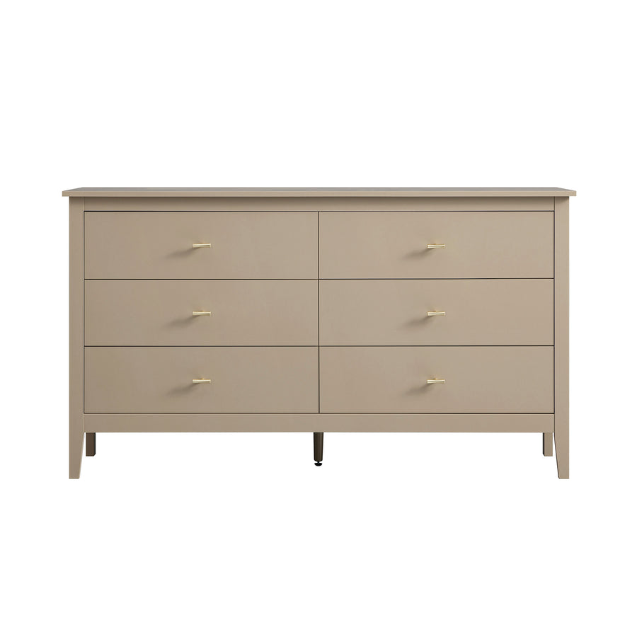 Oakham Chest of 6 Drawers, Deep Greige