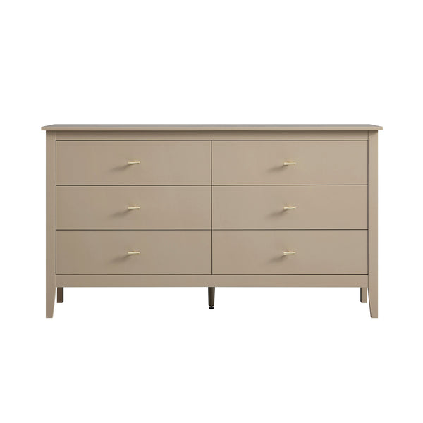Oakham Chest of 6 Drawers, Deep Greige - daals