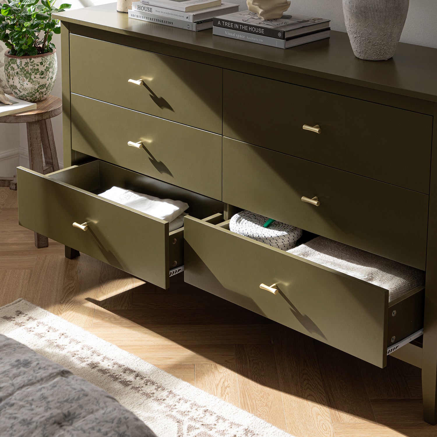 Oakham Chest of 6 Drawers, Olive Grove | daals