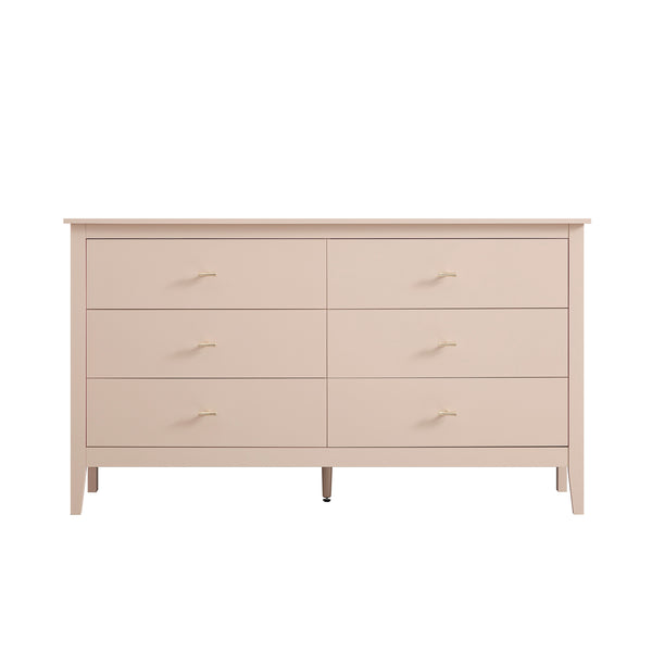 Oakham Chest of 6 Drawers, Nude Pink