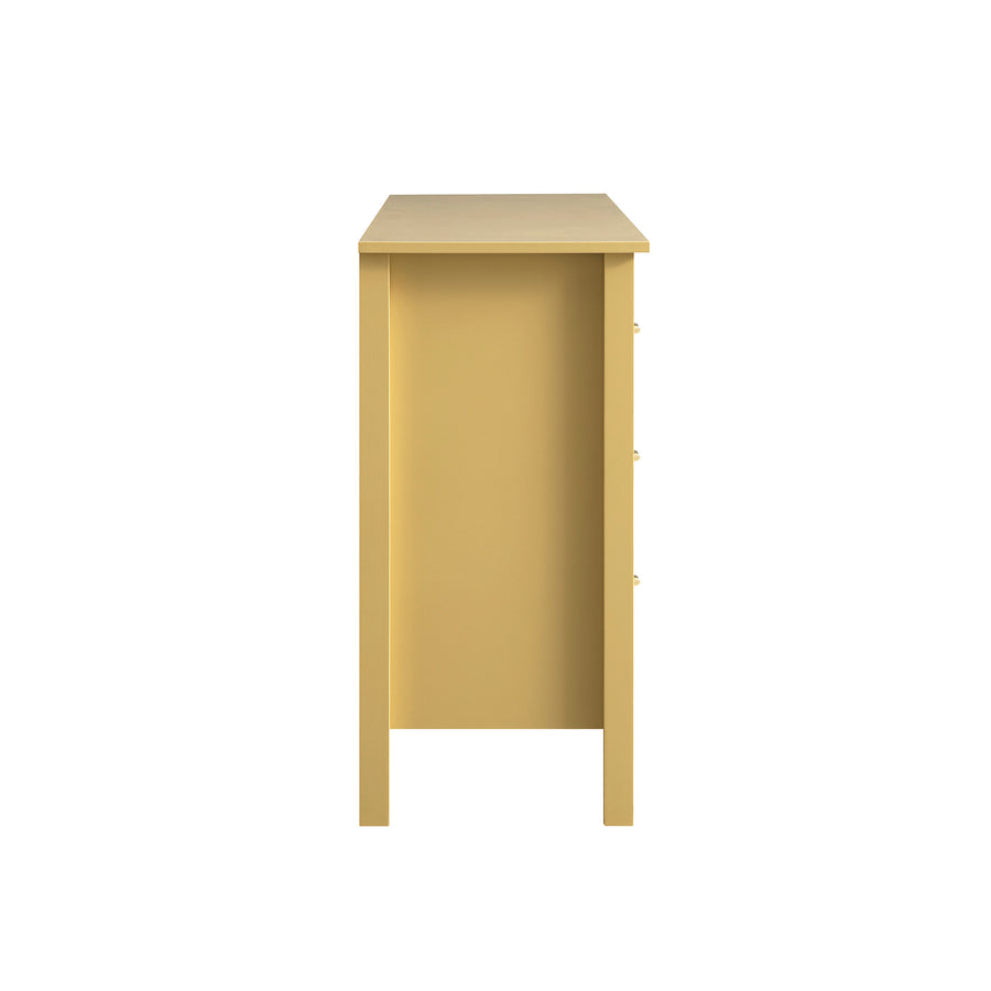 Oakham Chest of 6 Drawers, Rattan Yellow