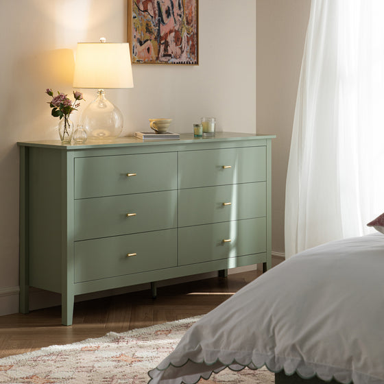 Oakham Chest of 6 Drawers, Desert Sage
