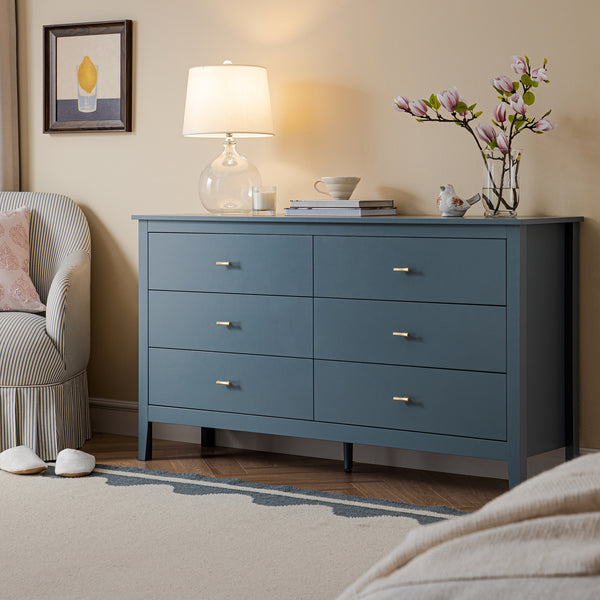 Oakham Chest of 6 Drawers, Stormy Blue