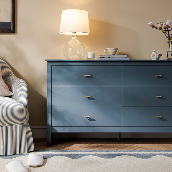 Oakham Chest of 6 Drawers, Stormy Blue