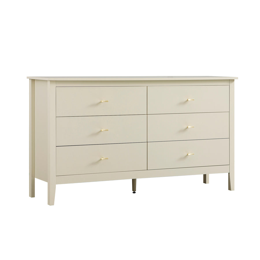 Oakham Chest of 6 Drawers, Shaded White