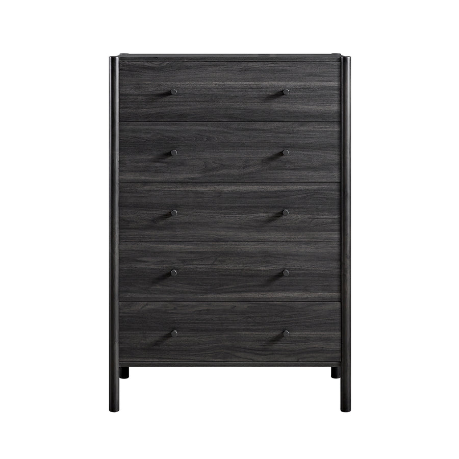 Linden 5-Drawer Chest, Ebony - daals
