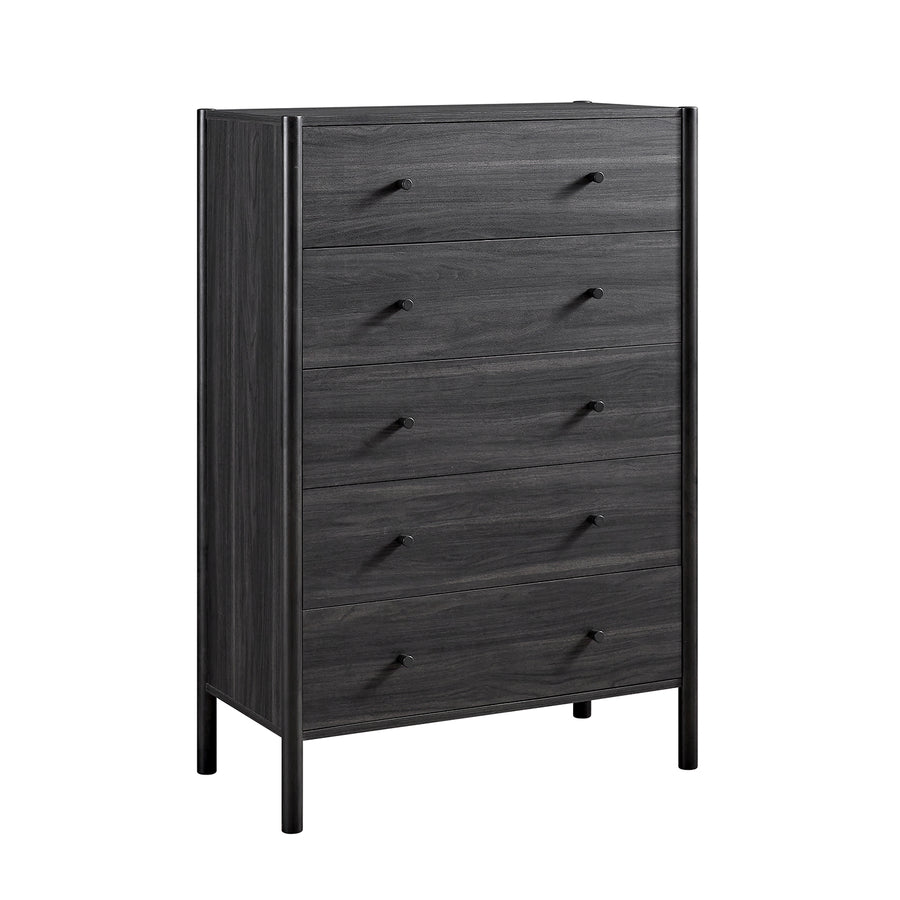 Linden 5-Drawer Chest, Ebony - daals