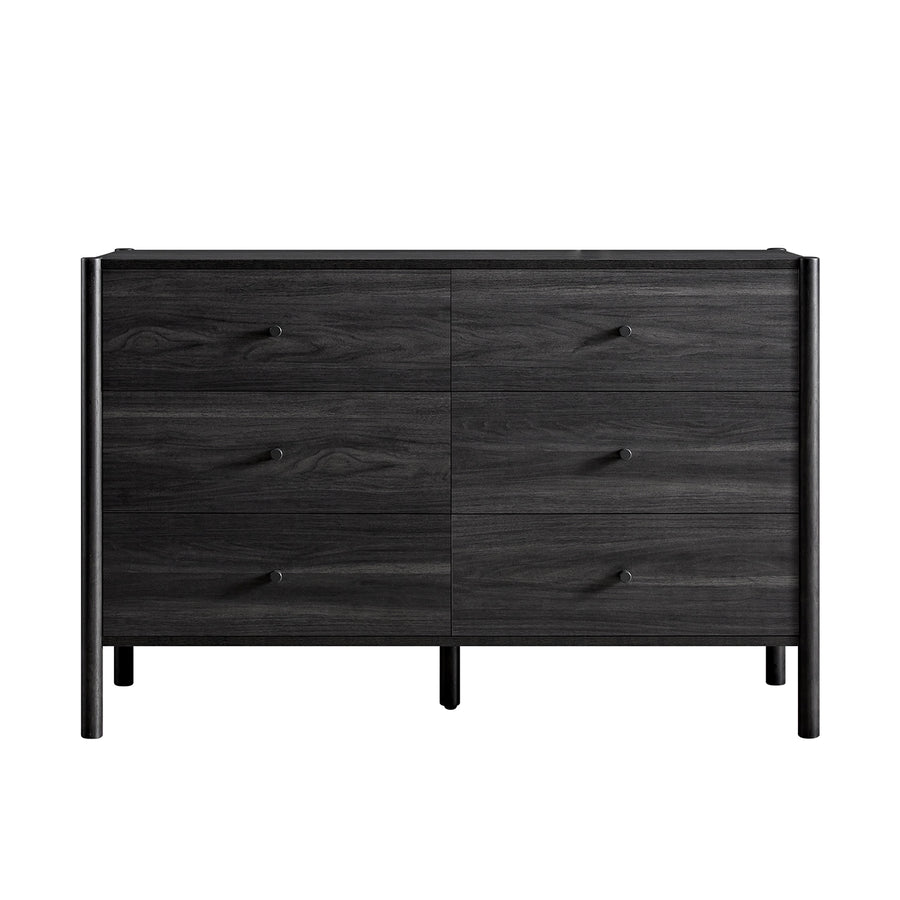 Linden 6 Drawer Chest, Ebony - daals