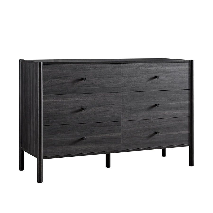 Linden 6 Drawer Chest, Ebony - daals