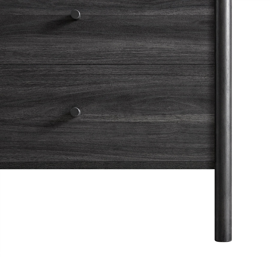 Linden 6 Drawer Chest, Ebony - daals