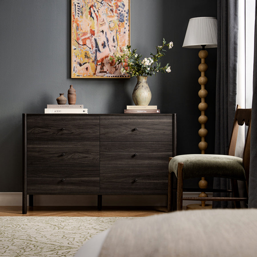 Linden 6 Drawer Chest, Ebony - daals