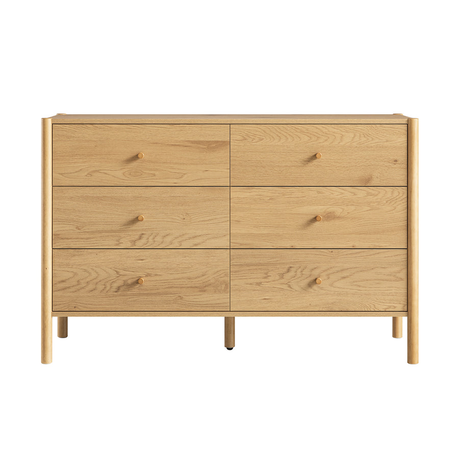 Linden 6 Drawer Chest, Natural