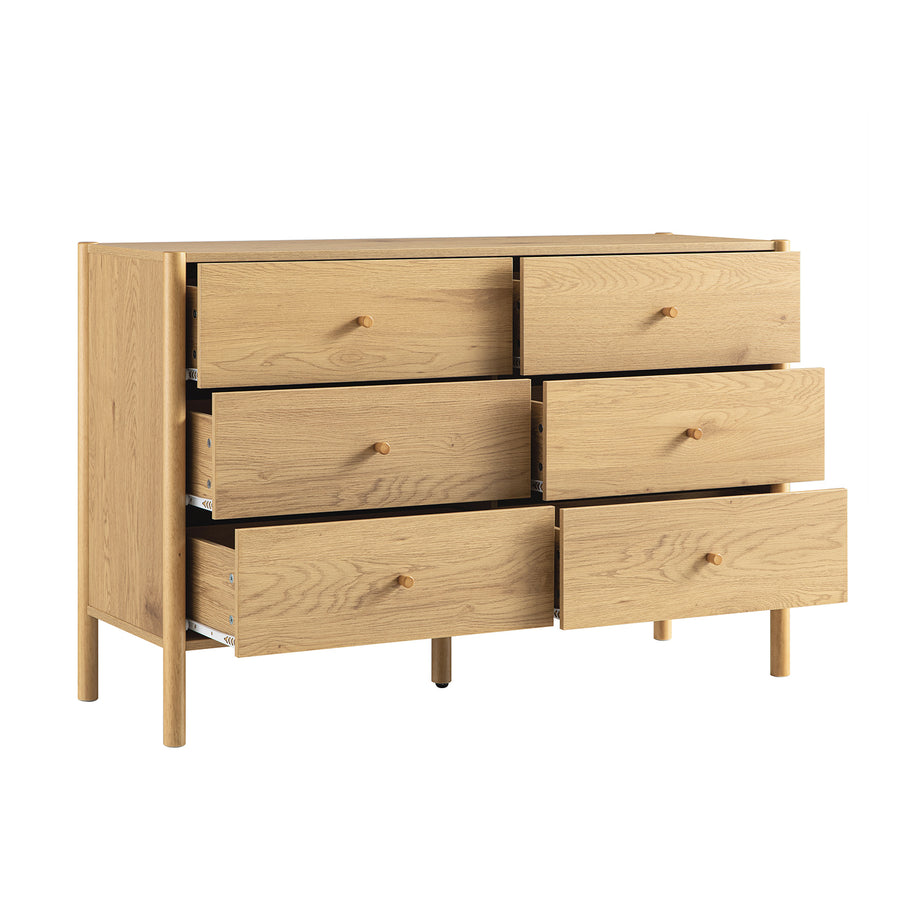 Linden 6 Drawer Chest, Natural