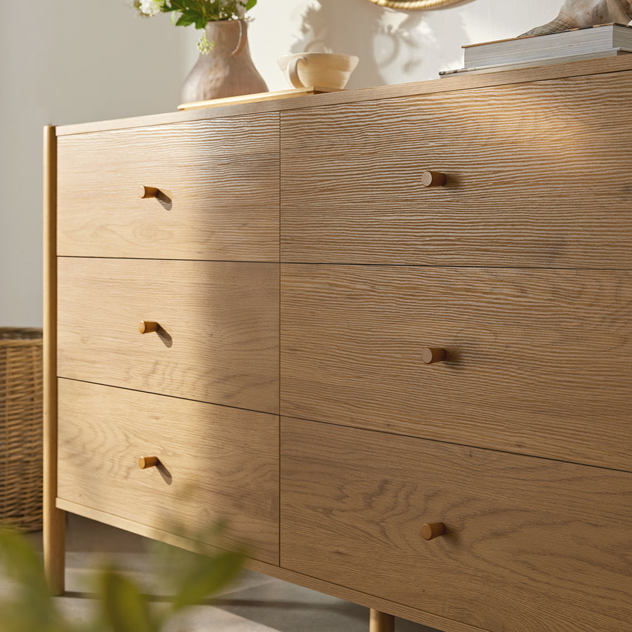 Linden 6 Drawer Chest, Natural