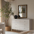 Linden 6 Drawer Chest, White Washed