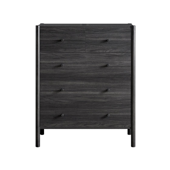 Linden 2-over-3 Chest of Drawers, Ebony