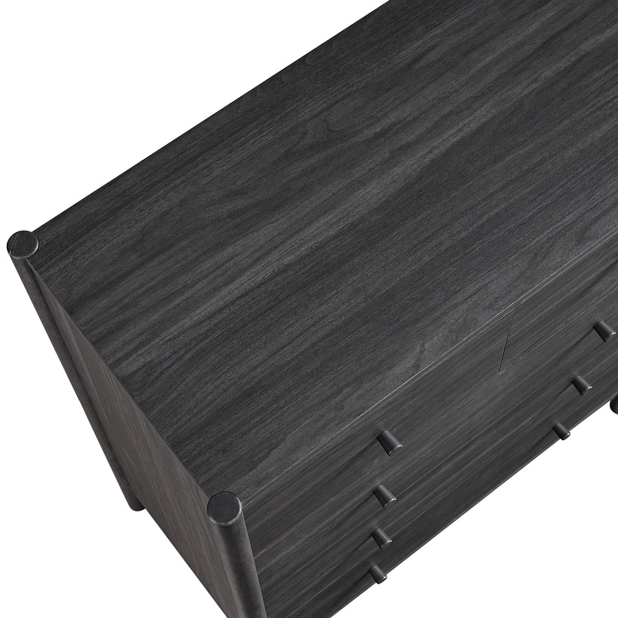Linden 2-over-3 Chest of Drawers, Ebony - daals