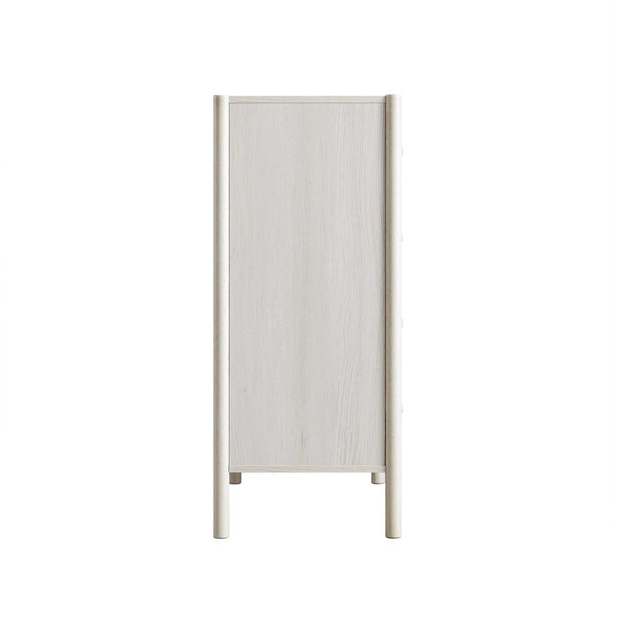 Linden 2-over-3 Chest of Drawers, White Washed