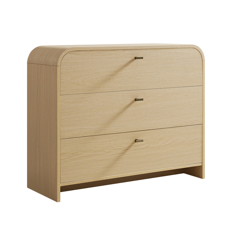 Marcel Chest of 3 Drawers, Light Oak