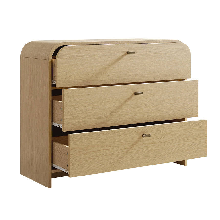 Marcel Chest of 3 Drawers, Light Oak